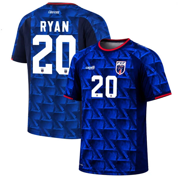 Mens Cape Verde National Team #20 Ryan Mendes Home Blue 2026 FIFA World Cup Soccer Jersey