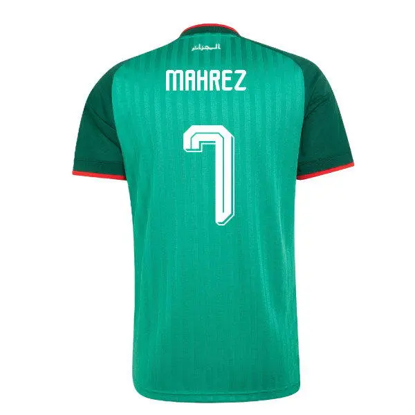 Mens Algeria National Team #7 Riyad Mahrez Green Away 2026 FIFA World Cup Team Jersey