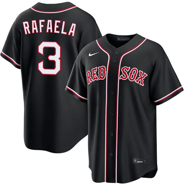 Mens Boston Red Sox #3 Ceddanne Rafaela Nike 2026 Blackout Fashion Limited Jersey