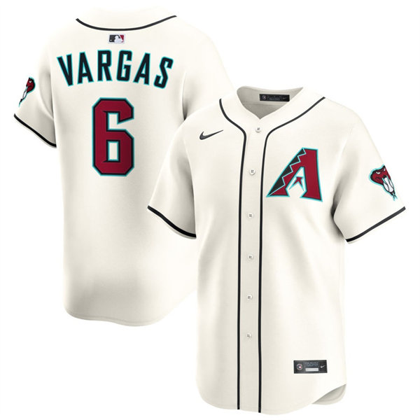Mens Arizona Diamondbacks #6 Ildemaro Vargas Nike Home Cream Limited Jersey