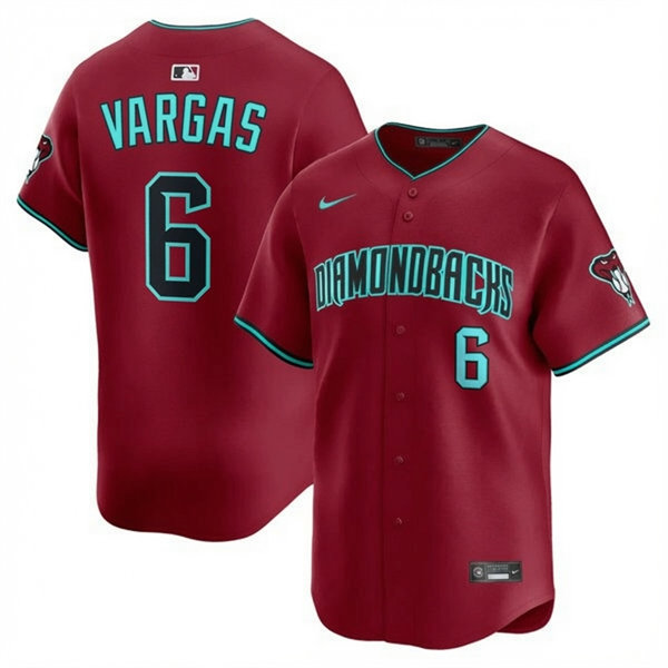 Mens Arizona Diamondbacks #6 Ildemaro Vargas Nike Crimson Alternate Limited Jersey