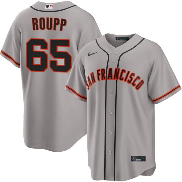 Mens San Francisco Giants #65 Landen Roupp Nike Gray Road Limited Jersey