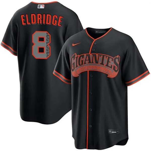 Mens San Francisco Giants #8 Bryce Eldridge Nike Black Gigantes Limited Jersey