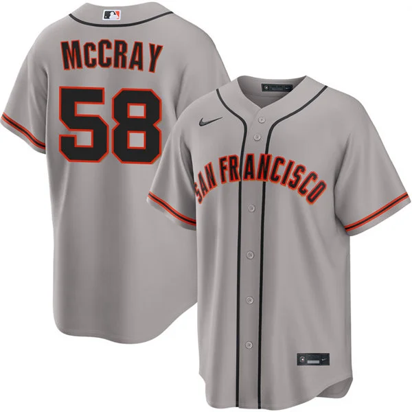 Mens San Francisco Giants #58 Grant McCray Nike Gray Road Limited Jersey