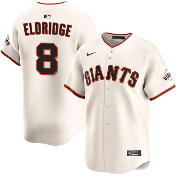 Mens San Francisco Giants #8 Bryce Eldridge Nike Cream Home Limited Jersey