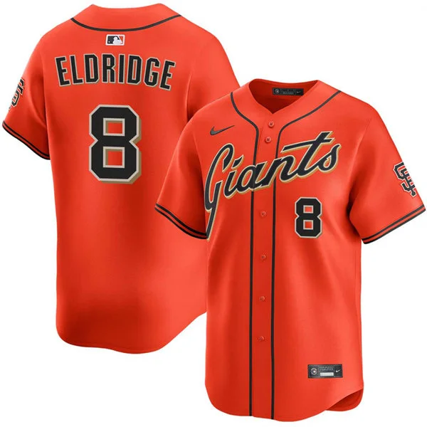 Mens San Francisco Giants #8 Bryce Eldridge Nike Orange Alternate Limited Jersey