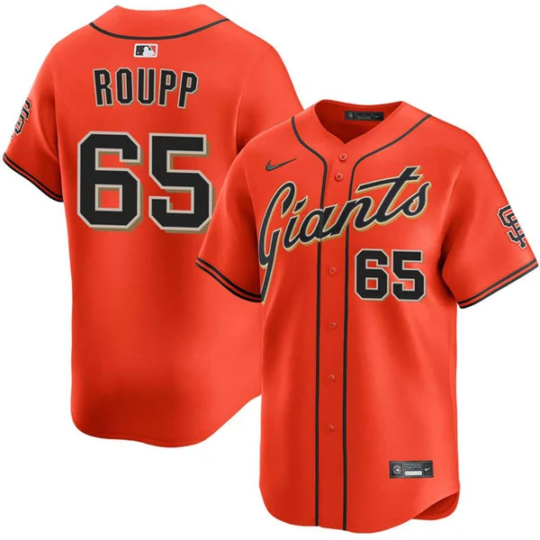 Mens San Francisco Giants #65 Landen Roupp Nike Orange Alternate Limited Jersey