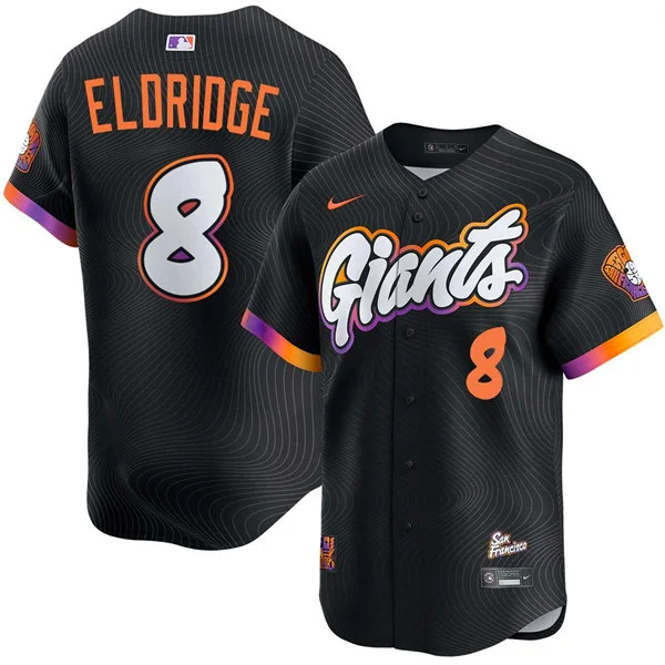 Mens San Francisco Giants #8 Bryce Eldridge Nike Anthracite City Connect 2.0 Limited  Jersey