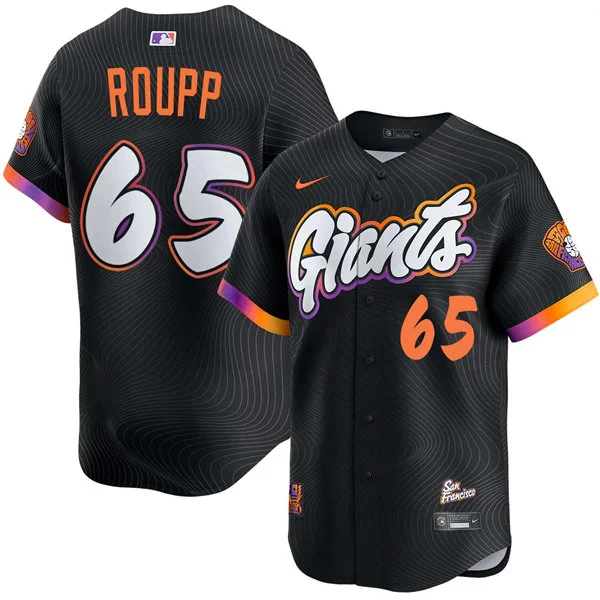 Mens San Francisco Giants #65 Landen Roupp Nike Anthracite City Connect 2.0 Limited Jersey