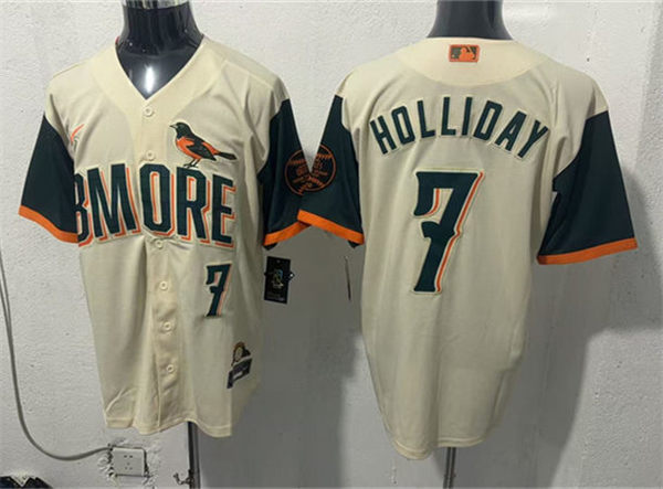 Youth Baltimore Orioles #7 Jackson Holliday Nike Cream City Connect 2.0 Limited Jersey
