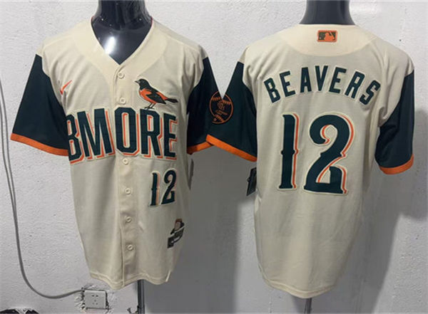 Youth Baltimore Orioles #12 Dylan Beavers Nike Cream City Connect 2.0 Limited Jersey