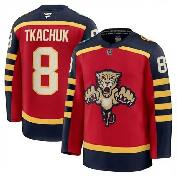 Men's Florida Panthers #8 Brady Tkachuk Red Fanatics 2026 NHL Winter Classic Premium Jersey