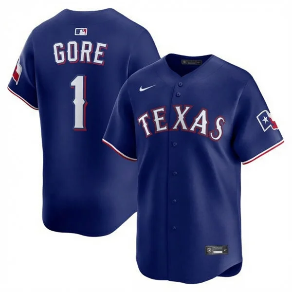 Mens Texas Rangers #1 MacKenzie Gore Nike Royal Alternate Limited Jersey