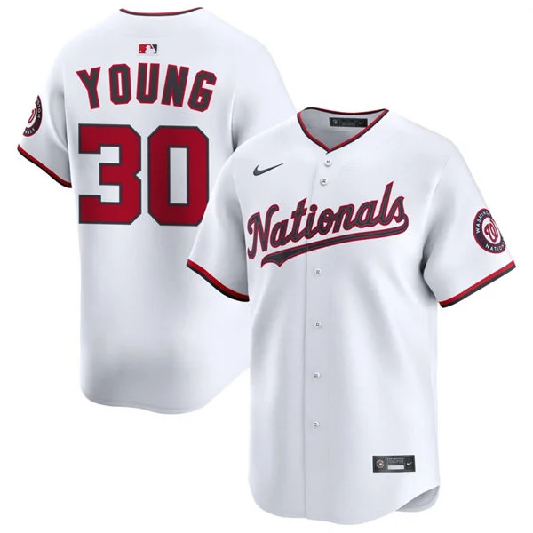 Men's Washington Nationals #30 Jacob Young Nike White Home Limited Jersey