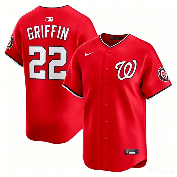 Men's Washington Nationals #22 Foster Griffin Nike Scarlet Alternate Limited Jersey