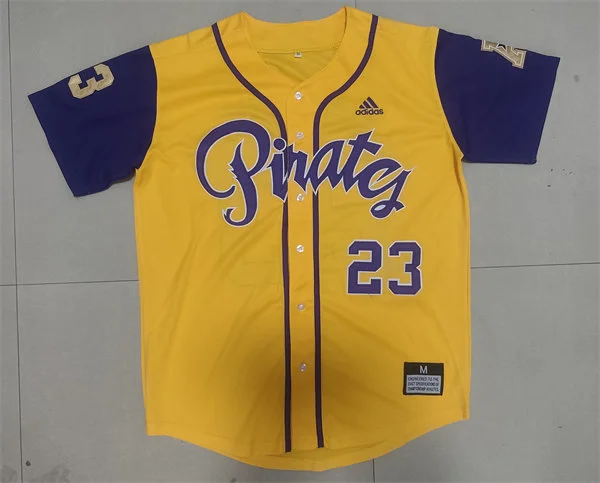 East Carolina Pirates #23 Keith LeClair Gold Baseball Game Jersey