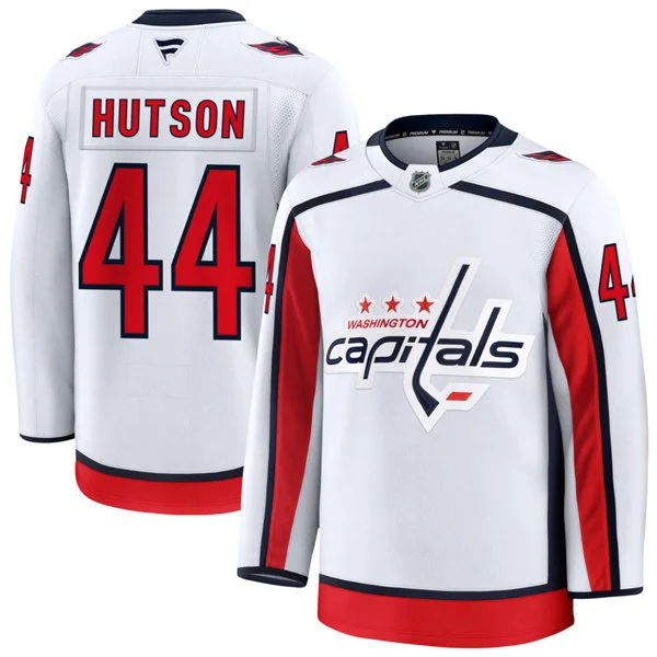 Men's Washington Capitals #44 Cole Hutson Fanatics Away White Premium Jersey