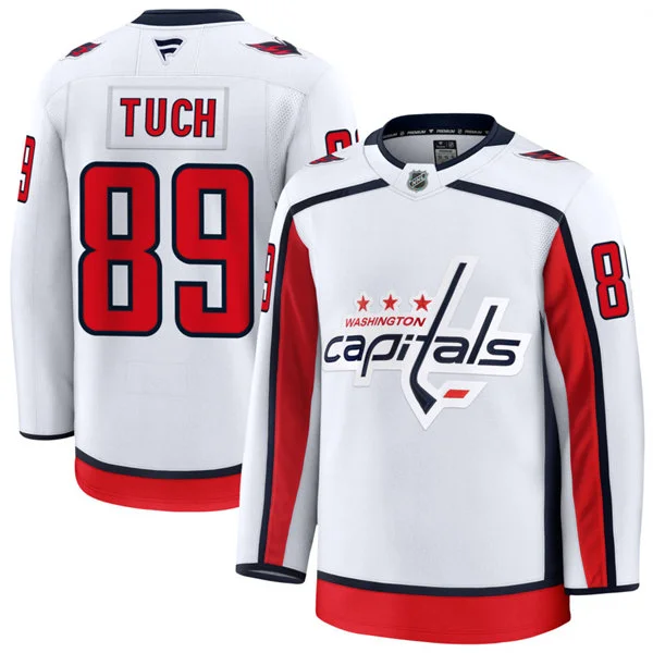 Men's Washington Capitals #89 Alex Tuch Fanatics Away White Premium Jersey