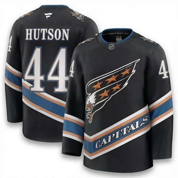 Men's Washington Capitals #44 Cole Hutson Fanatics Black Alternate 50th Anniversary Premium Jersey