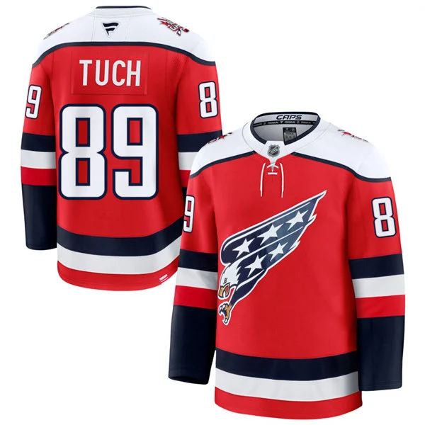 Men's Washington Capitals #89 Alex Tuch Red Screaming Eagle Alternate Premium Jersey