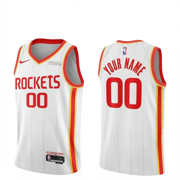 Houston Rockets Custom Nike 2026 White Association Edition Swingman Jersey