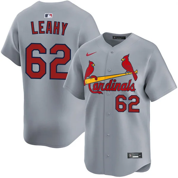 Men's St. Louis Cardinals #62 Kyle Leahy Nike Gray Road Limited Limited Jersey