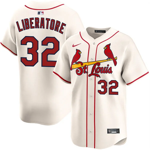 Men's St. Louis Cardinals #32 Matthew Liberatore Nike Cream Alternate Limited Jersey