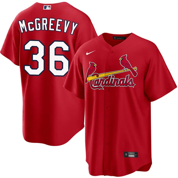 Men's St. Louis Cardinals #36 Michael McGreevy Nike Red Alternate Limited Jersey