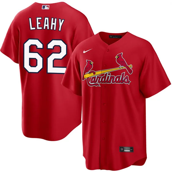 Men's St. Louis Cardinals #62 Kyle Leahy Nike Red Alternate Limited Jersey