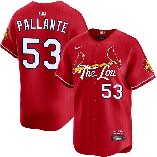Men's St. Louis Cardinals #53 Andre Pallante Scarlet City Connect Limited Jersey