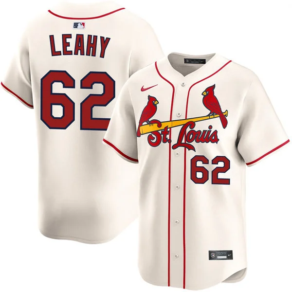 Men's St. Louis Cardinals #62 Kyle Leahy Nike Cream Alternate Limited Jersey