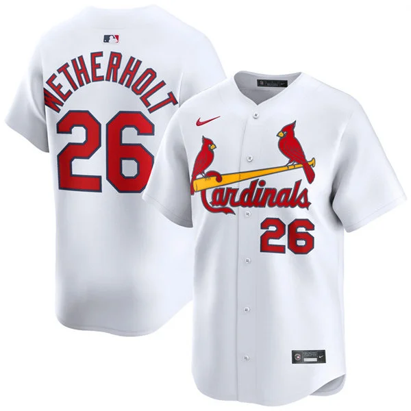 Men's St. Louis Cardinals #26 JJ Wetherholt Nike White Home Limited Jersey
