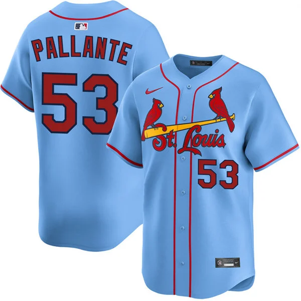 Men's St. Louis Cardinals #53 Andre Pallante Nike Light Blue Alternate Limited Jersey
