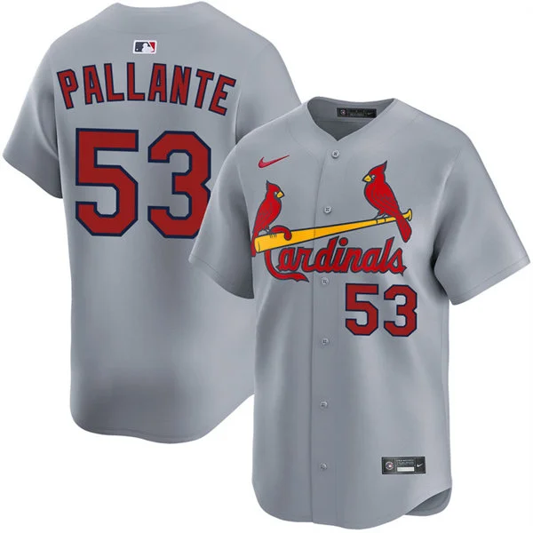 Men's St. Louis Cardinals #53 Andre Pallante Nike Gray Road Limited Limited Jersey