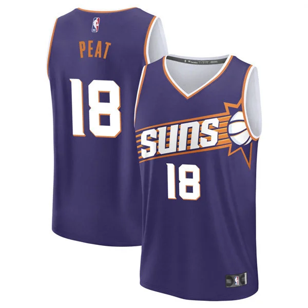 Youth Phoenix Suns #18 Koa Peat Nike Purple Icon Edition Swingman Jersey