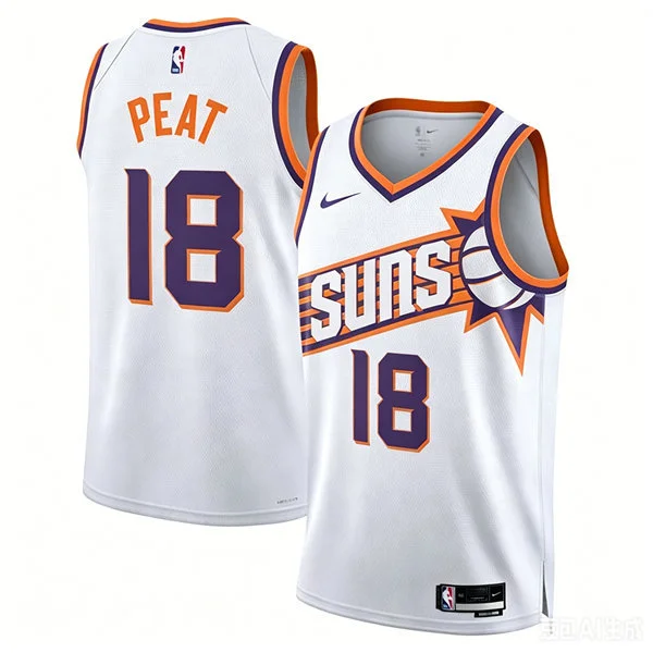 Youth Phoenix Suns #18 Koa Peat White Association Edition Swingman Jersey