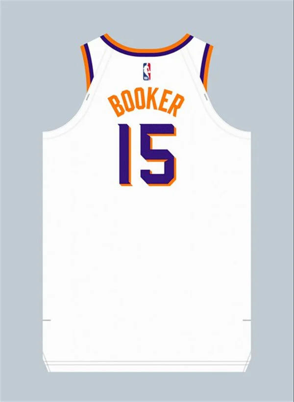 Youth Phoenix Suns #15 Devin Booker 2026-27 White Association Edition Swingman Jersey