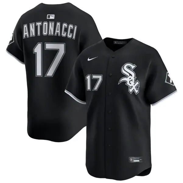 Mens Chicago White Sox #17 Sam Antonacci Nike Black Alternate Limited Jersey