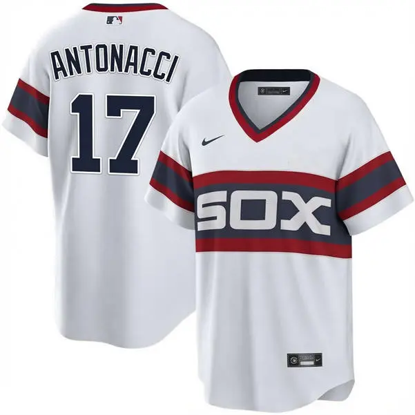 Mens Chicago White Sox #17 Sam Antonacci  Nike White Pullover Cooperstown Collection Jersey