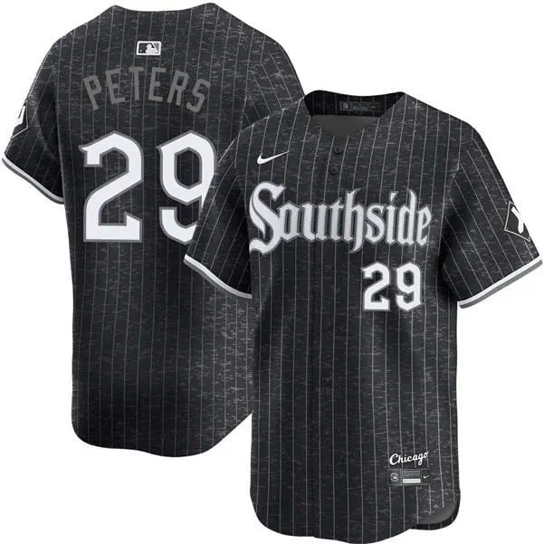 Mens Chicago White Sox #29 Tristan Peters Nike Black City Connect Limited Jersey