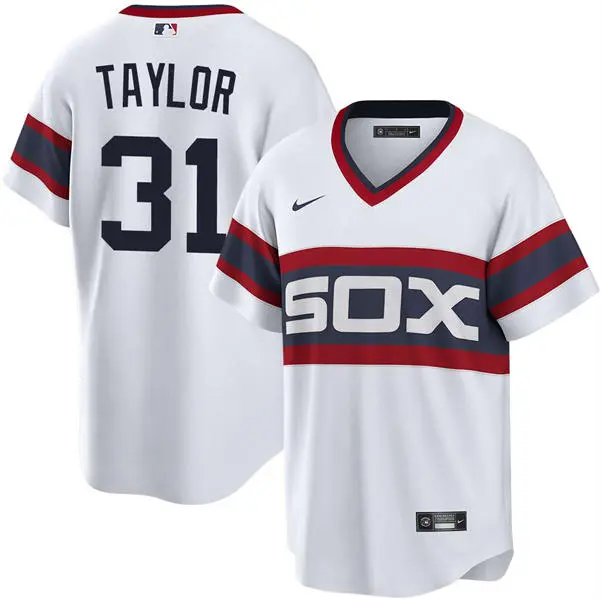 Mens Chicago White Sox #31 Grant Taylor Nike White Pullover Cooperstown Collection Jersey