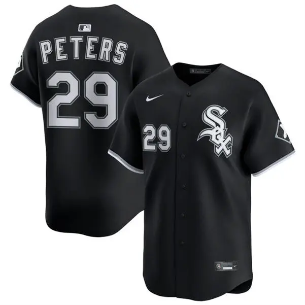 Mens Chicago White Sox #29 Tristan Peters Nike Black Alternate Limited Jersey