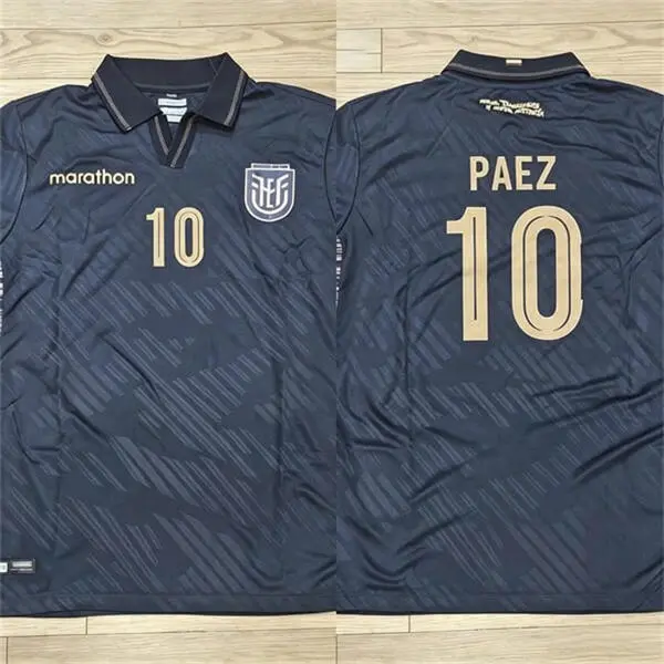 Mens Ecuador National Team #10 Kendry Paez  Navy Away 2026 FIFA World Cup Soccer Jersey