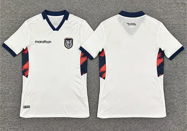 Mens Ecuador National Team Soccer Blank White Third 2026 FIFA World Cup Jersey