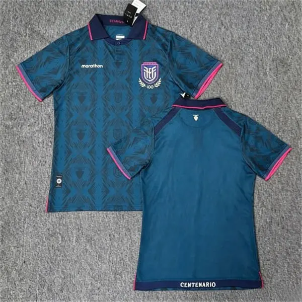 Mens Ecuador National Team Soccer Blank Navy Away 2026 FIFA World Cup Jersey