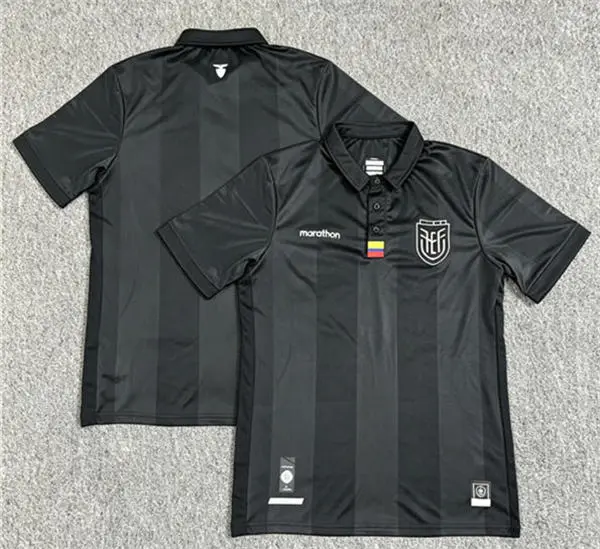 Mens Ecuador National Team Soccer Black 100th Centenario Commemorative Edition Jersey