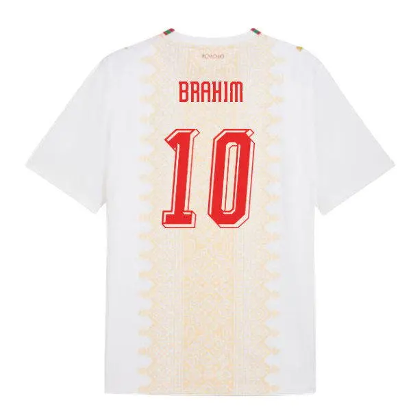 Mens Morocco National Team #10 Brahim Diaz White Away 2026 FIFA World Cup Soccer Jersey