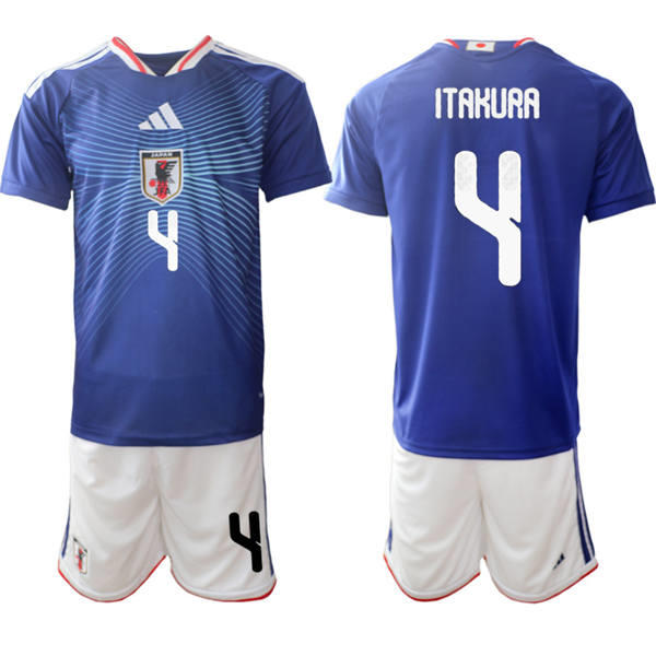 Mens Japan National Team #Ko Itakura Home Blue 2026 FIFA World Cup Soccer Jersey Kit