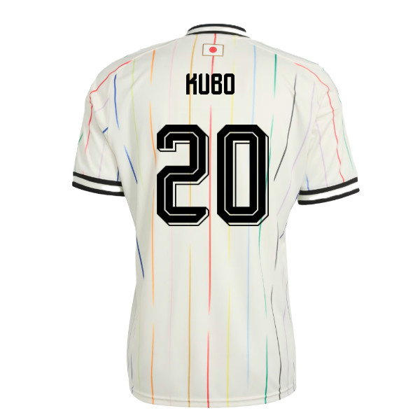 Mens Japan National Team #20 Takefusa Kubo White Away 2026 FIFA World Cup Soccer Jersey Kit