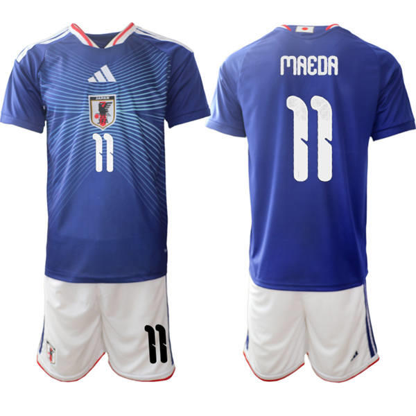 Mens Japan National Team #11 Daizen Maeda Home Blue 2026 FIFA World Cup Soccer Jersey Kit